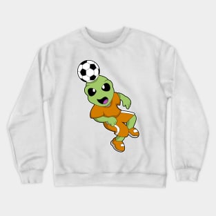 Alien at Soccer Sports Crewneck Sweatshirt